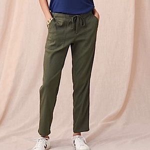 Lou & Grey for LOFT olive green cargo joggers drawstring pants